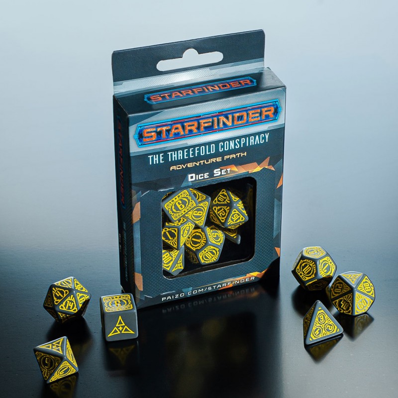 Q-Workshop Starfinder Threefold Conspiracy Dice Set (7)