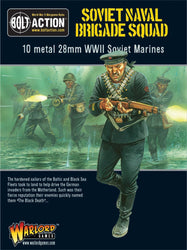 Soviet Naval Brigade Squad - 10 metal 28mm WWII Soviet Marines - Bolt Action