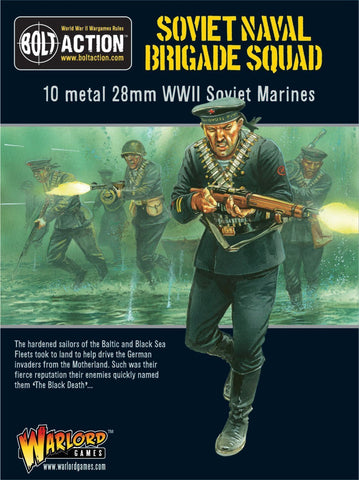 Soviet Naval Brigade Squad - 10 metal 28mm WWII Soviet Marines - Bolt Action