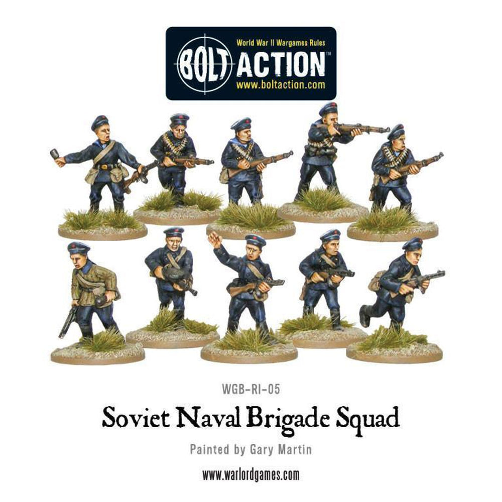 Soviet Naval Brigade Squad - 10 metal 28mm WWII Soviet Marines - Bolt Action