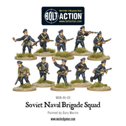 Soviet Naval Brigade Squad - 10 metal 28mm WWII Soviet Marines - Bolt Action