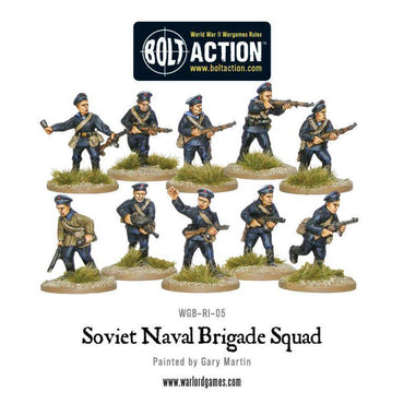 Soviet Naval Brigade Squad - 10 metal 28mm WWII Soviet Marines - Bolt Action