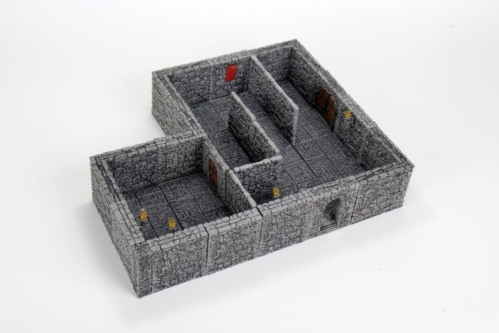 WarLock Tiles Dungeon Tiles II Full Height Stone Walls 4D