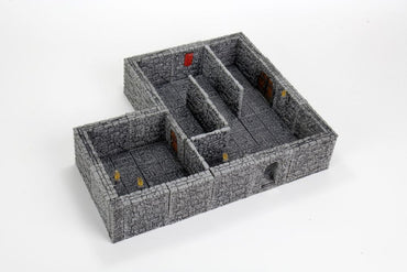 WarLock Tiles Dungeon Tiles II Full Height Stone Walls 4D Expansion
