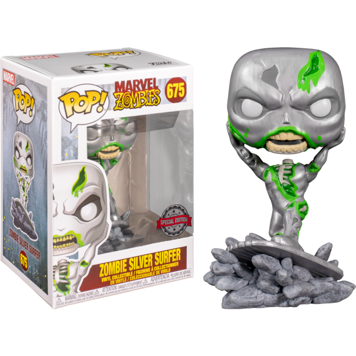 Zombie Silver Surfer #675 Marvel Zombies US Exclusive Pop! Vinyl