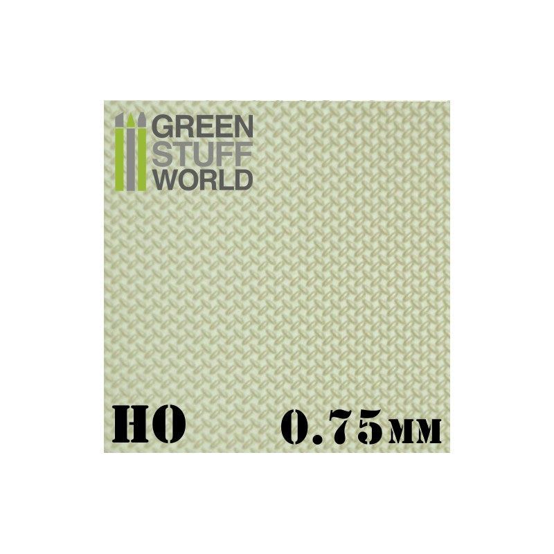 ABS Plasticard - Thread DIAMOND HO 0.75mm Textured Sheet - Green Stuff World