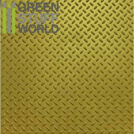 ABS Embossed Plasticard Sheet - DIAMOND Tread Plate Pattern, 1mm Thick, A4 Size