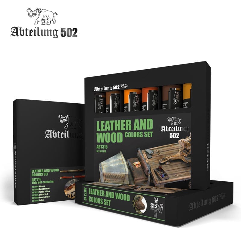 AK Interactive Oil Sets - Leather and Wood Set