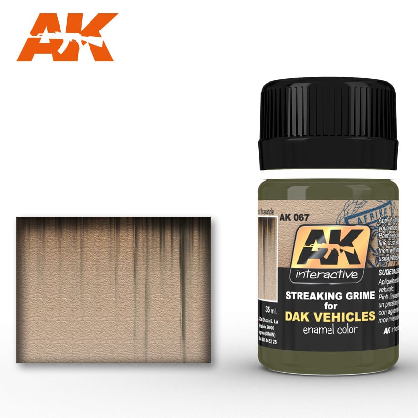 AK Interactive Weathering Products - Streaking Grime for Afrika Korps Vehicles
