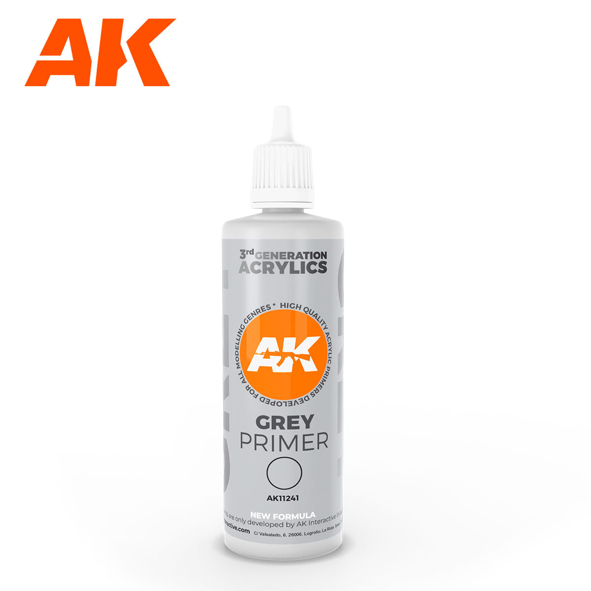 AK Interactive 3Gen Primers - Grey Primer 100 ml