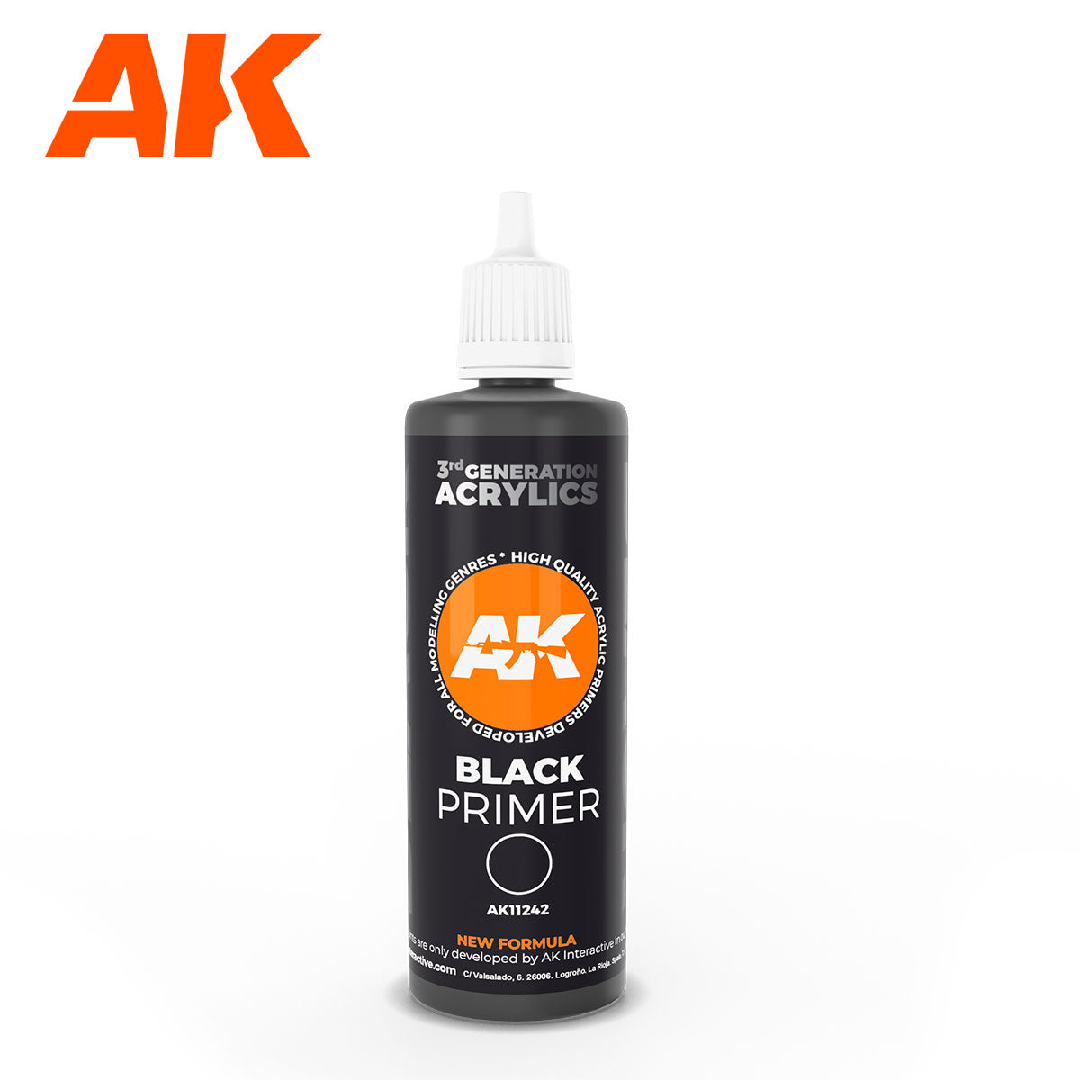 AK Interactive 3Gen Primers - Black Primer 100 ml
