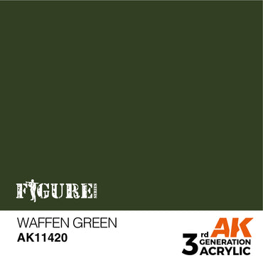 AK Interactive 3Gen Figures Acrylics - Waffen Green 17ml