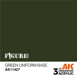 AK Interactive 3Gen Figures Acrylics - Green Uniform Base  17ml