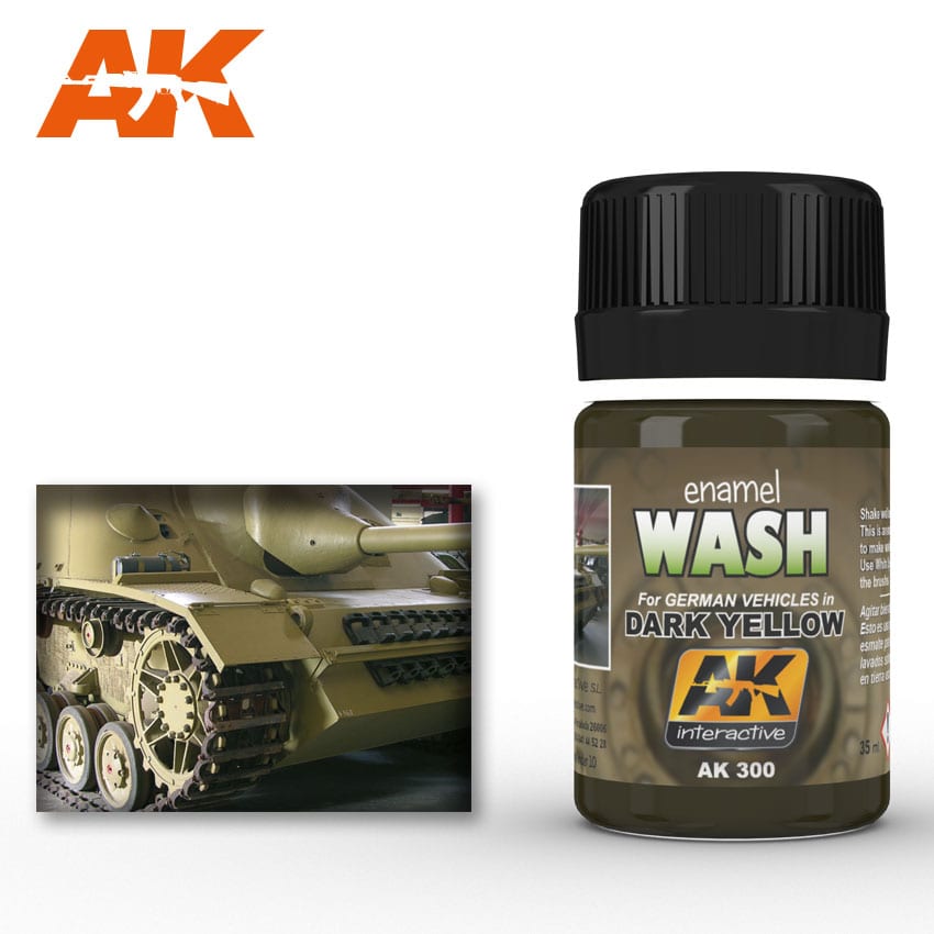 AK Interactive Weathering Products - Dark Yellow Wash