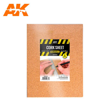 AK Interactive Building Materials - Cork Sheets Fine Grained 200x290x6mm