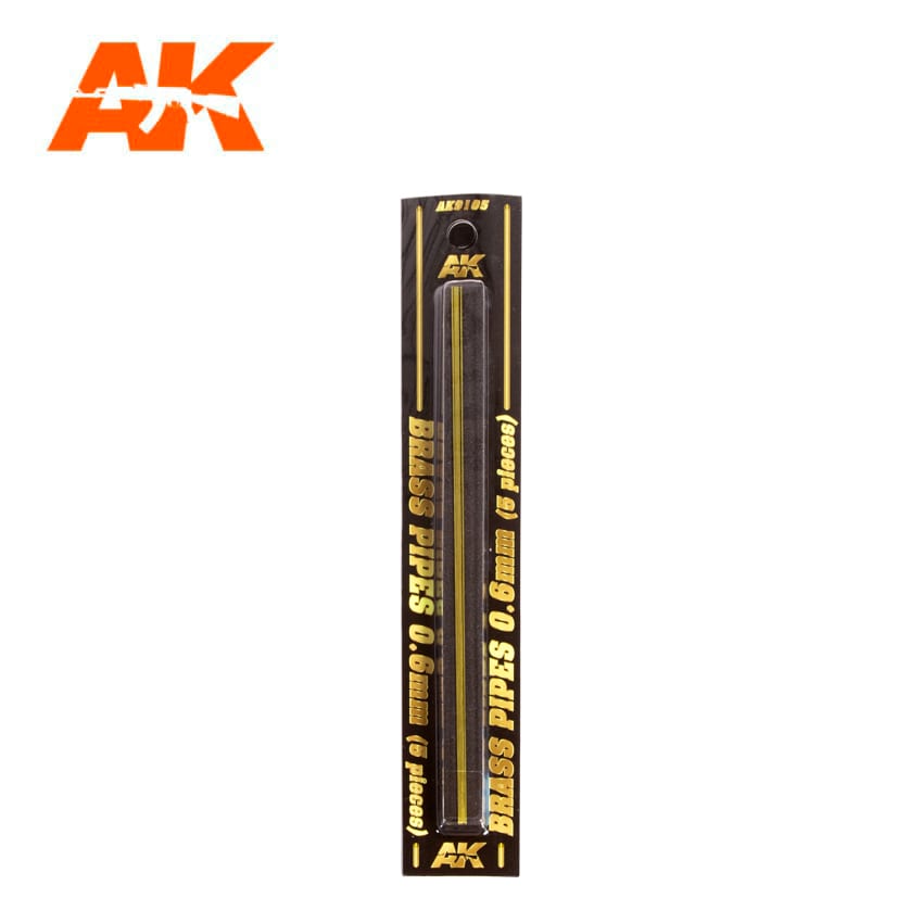 AK Interactive Building Materials - Brass Pipes 0.6mm (5)