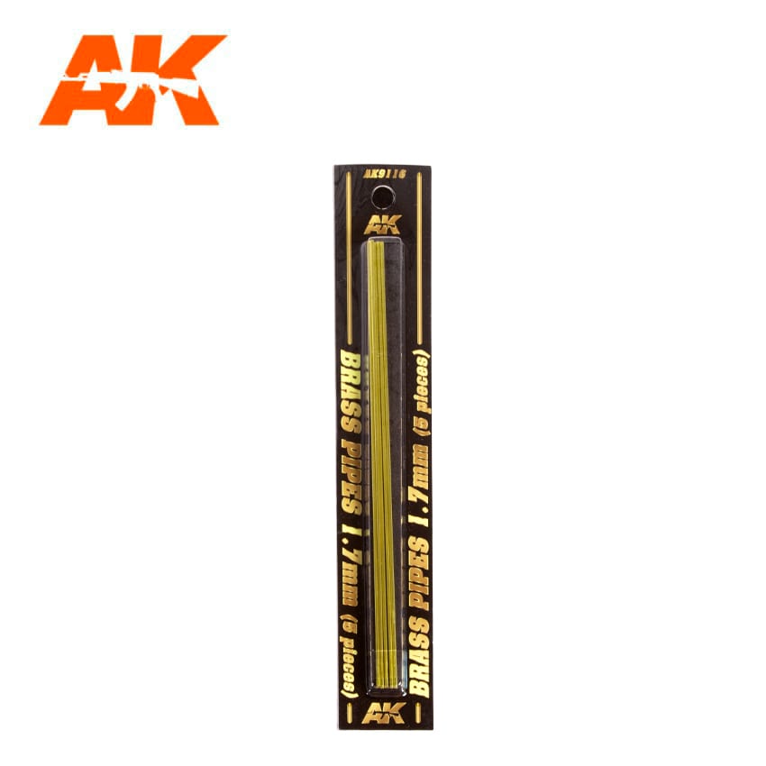 AK Interactive Building Materials - Brass Pipes 1.7mm (5)