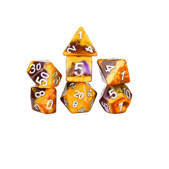 Sirius Dice - Amethyst Geode Dice Set 7