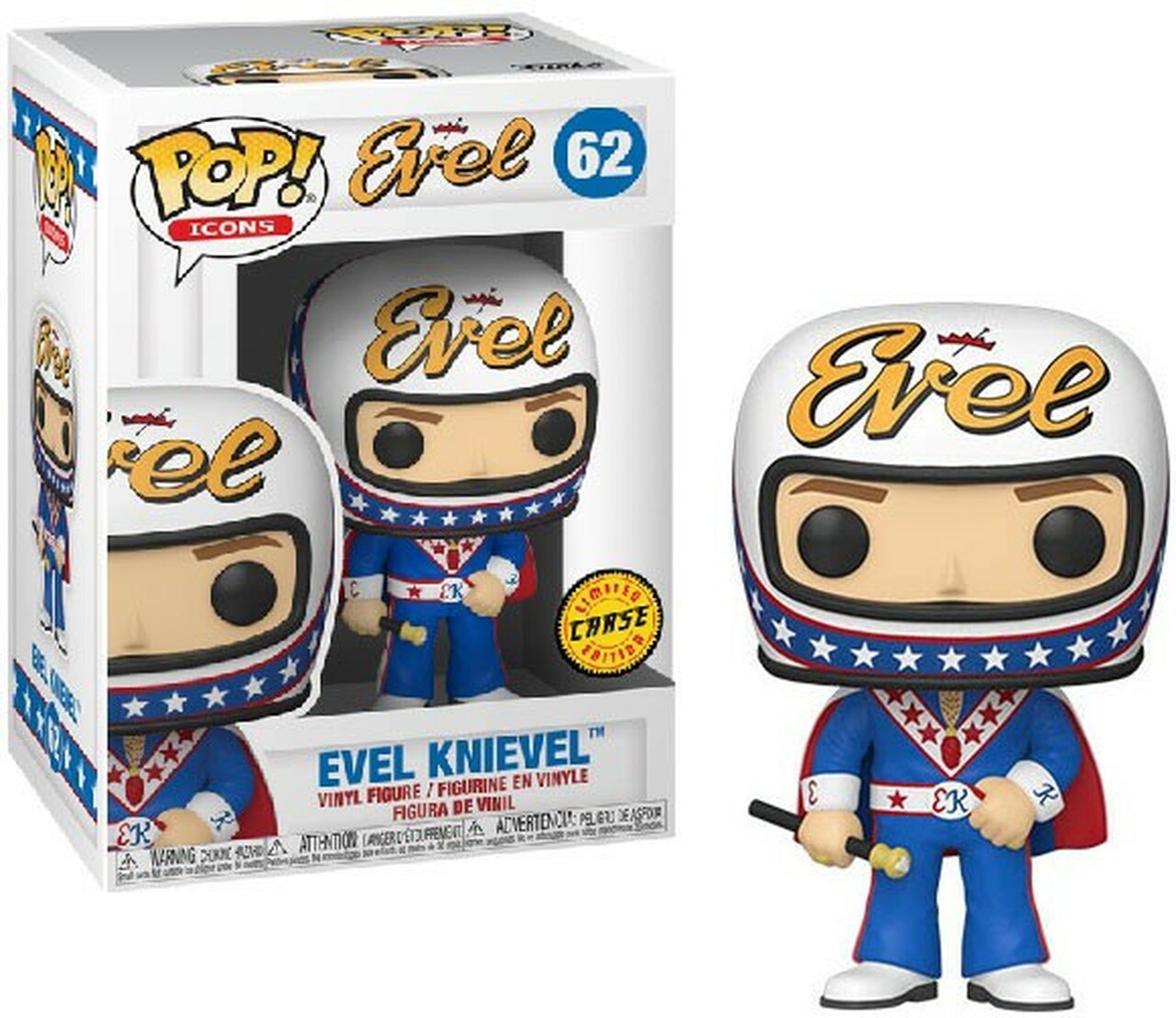 Evel Knievel (Chase) #62 Evel Pop! Vinyl PRE-OWNED