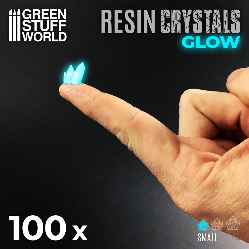 AQUA TURQUOISE GLOW Resin Crystals - Small - Green Stuff World