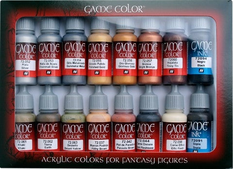 Vallejo Game Colour - Leather & Metal 16 Colour Set