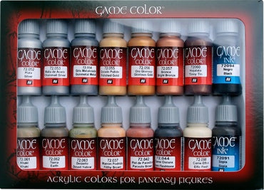 Vallejo Game Color Advanced Acrylic Paint Set - Assorted Colours (Pack of  16)