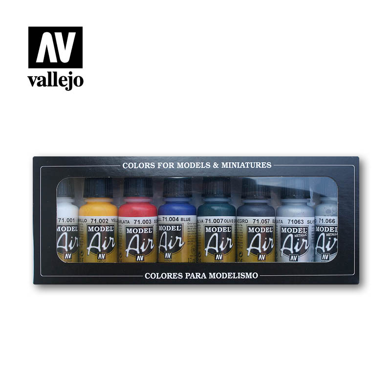 Vallejo Model Air - Basic Colours 8 Color Set