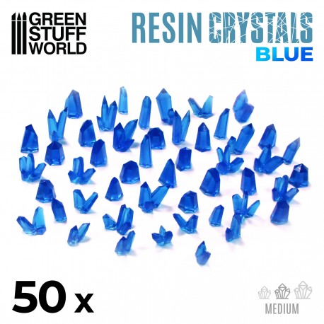 BLUE Resin Crystals - Medium - Green Stuff World