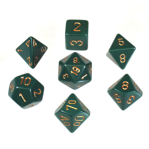 CHX 25415 Opaque Polyhedral Dusty Green/Copper 7-Die Set