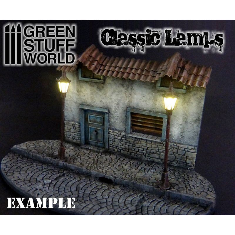 10x Classic Lamps with LED Lights - Green Stuff World