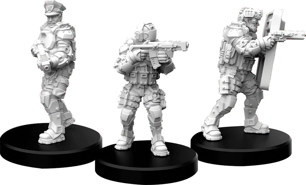 Cyberpunk Red RPG: Lawmen A - Trooper 1, Sergeant 1, Riot Trooper 1