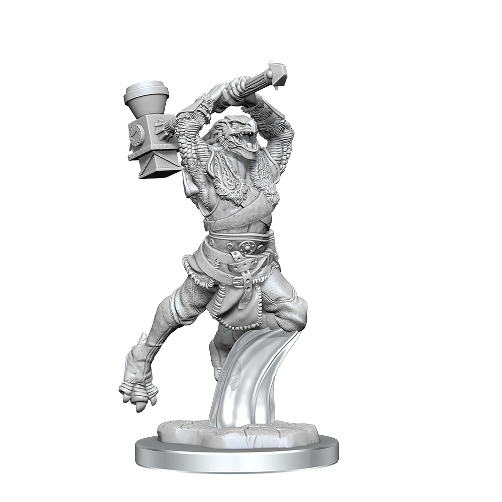 Critical Role Unpainted Miniatures Ravenite Half-Dragon Barbarian Female (2)