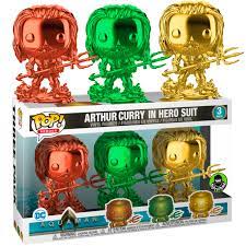 Arthur Curry In Hero Suit (Chrome) 3 Pack Aquaman Pop! Vinyl