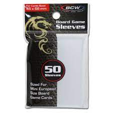 BCW Board Game Sleeves Mini European (45mm x 68mm) (50 Sleeves Per Pack)