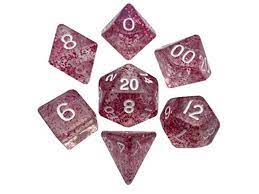 Mini Polyhedral Dice Set: Ethereal Light Purple