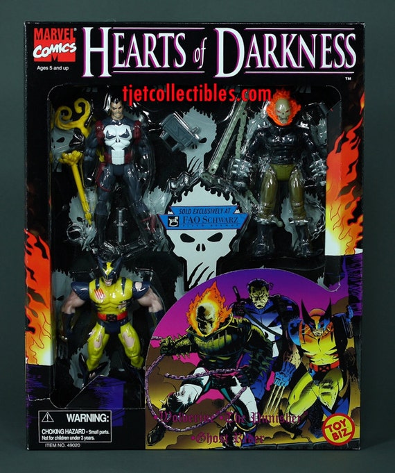 Marvel Comics Hearts of Darkness Action Figure Set - Punisher, Ghost Rider, Wolverine