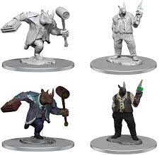 Magic The Gathering Unpainted Miniatures Freelance Muscle and Rhox Pummeler
