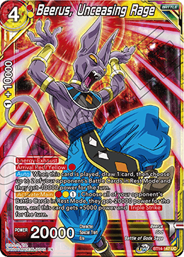 Beerus, Unceasing Rage [BT14-147]