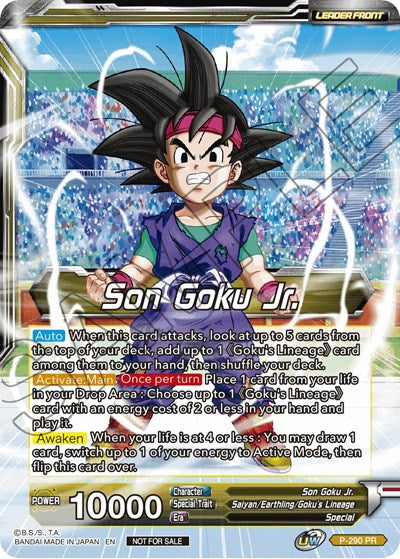 Son Goku Jr. // SS Son Goku Jr., Scion of the Lineage (Gold Stamped) [P-290]