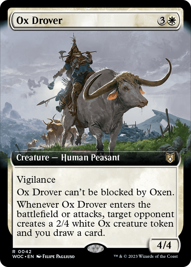 Ox Drover (Extended Art) [Wilds of Eldraine Commander]