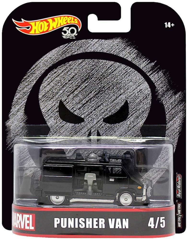 Hot Wheels 50th Anniversary Marvel Punisher Van 4/5 Marvel Classics