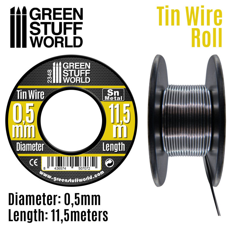 Flexible Tin Wire Roll 0.5mm - Green Stuff World