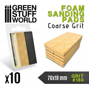Foam Sanding Pads 180 Grit - Green Stuff World