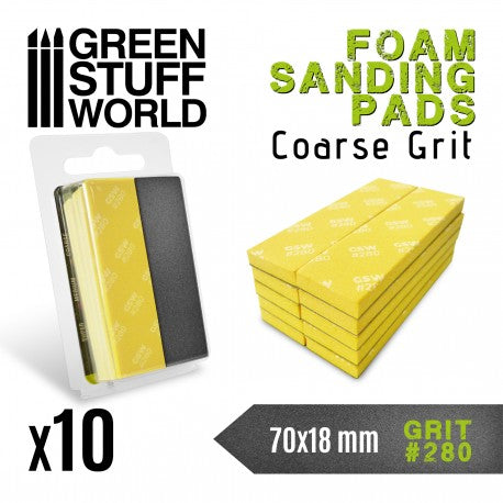 Foam Sanding Pads 280 Grit - Green Stuff World