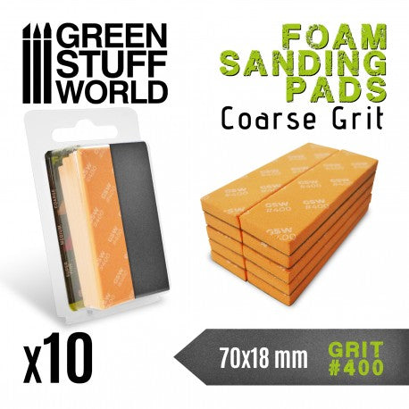 Foam Sanding Pads 400 Grit - Green Stuff World