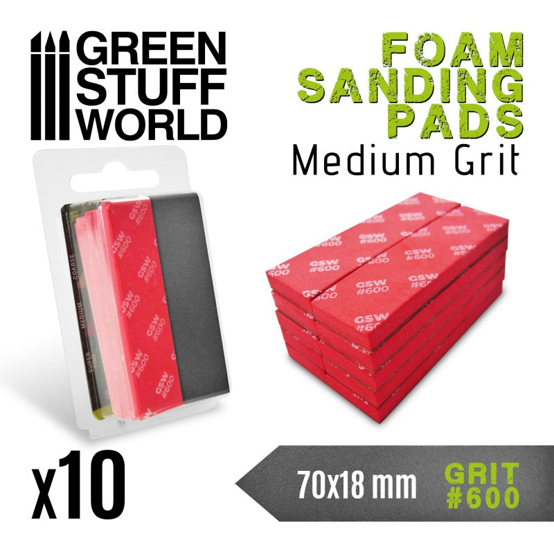 Foam Sanding Pads 600 Grit - Green Stuff World