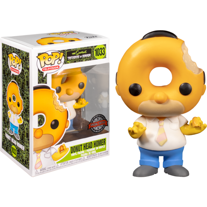 Donut Head Homer (Special Edition) #1033 The Simpsons Treehouse Of Horror Pop! Vinyl