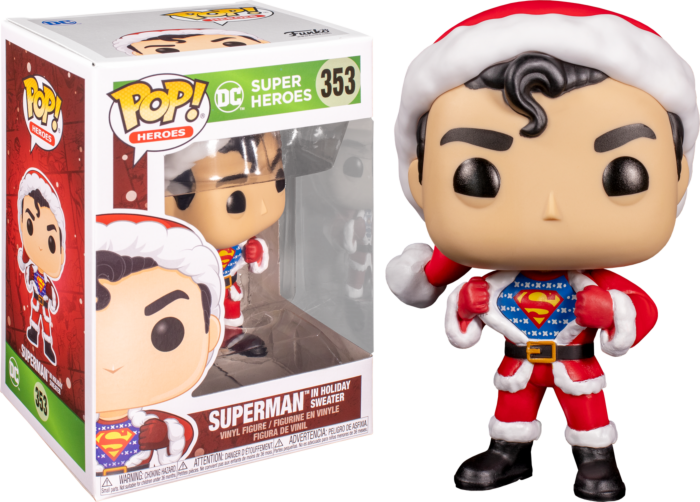 Superman in Holiday Sweater #353 DC Super Heroes Pop! Vinyl