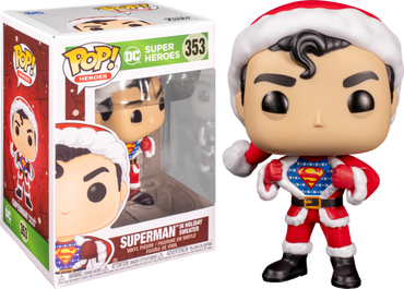 Superman in Holiday Sweater #353 DC Super Heroes Pop! Vinyl