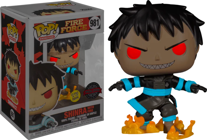 Shinra with Fire (Glow in the Dark Special Edition) #981 Fire Force Pop! Vinyl